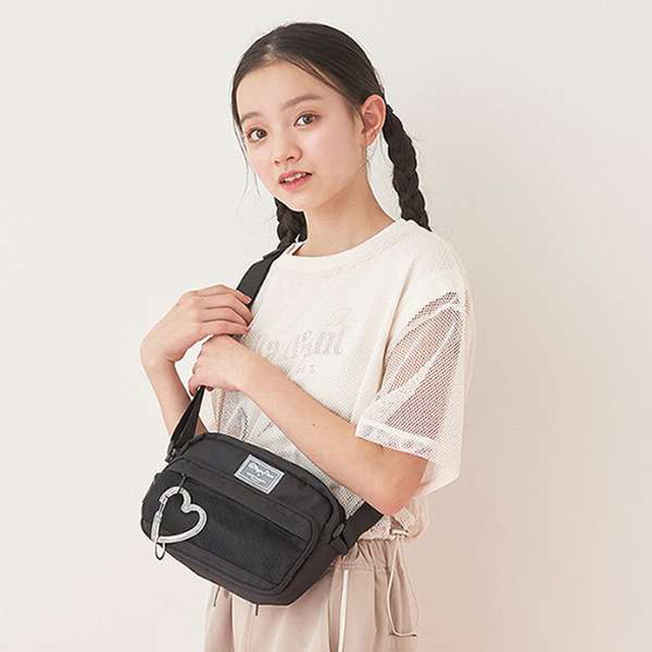 Mesh T-Shirt & T-Shirt Set,Black, large image number 8