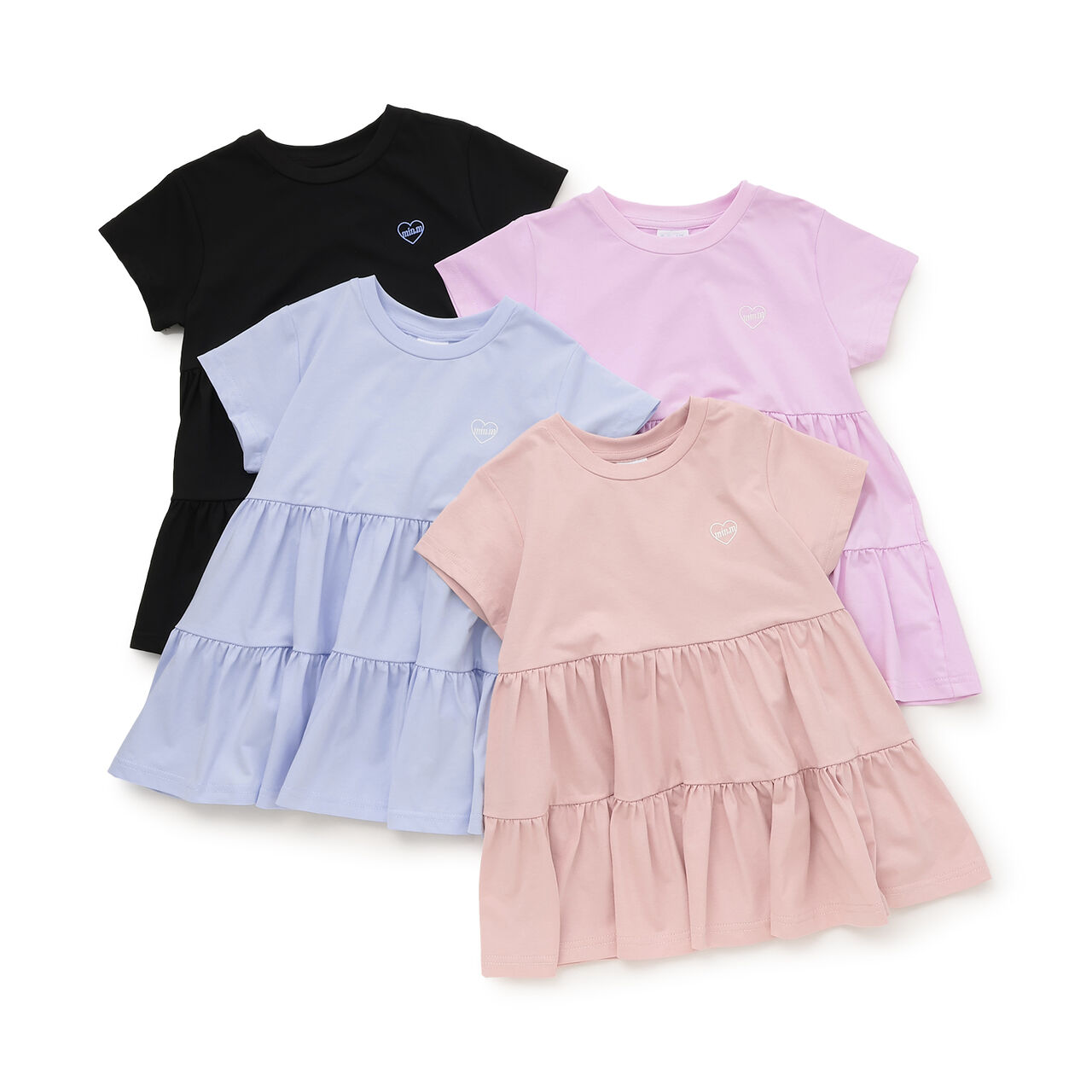 [DailyMe] Short-Sleeve Tiered Tunic with Heat Shielding, Quick-Dry & Antibacterial,Sax blue, large image number 16