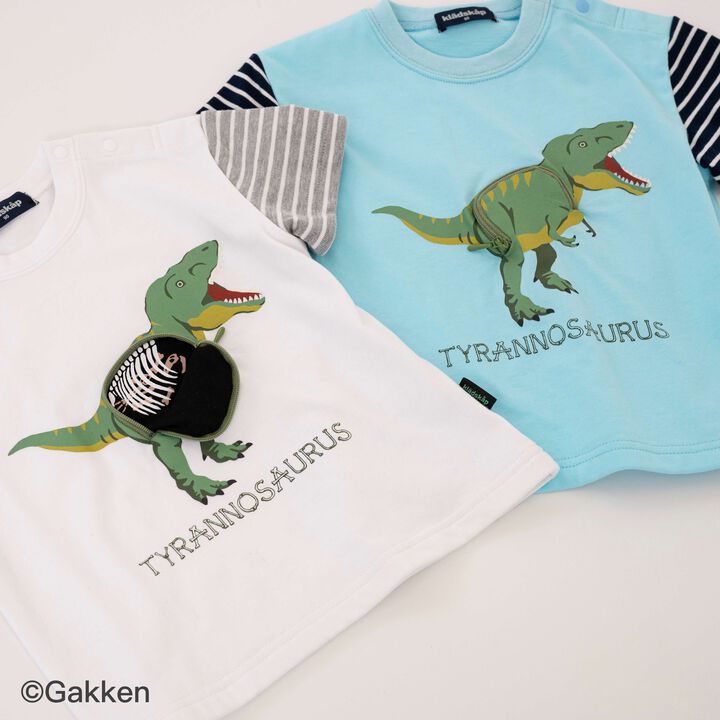 [Gakken] Dinosaur Mechanism Short Sleeve T-Shirt,Sax blue, medium image number 10