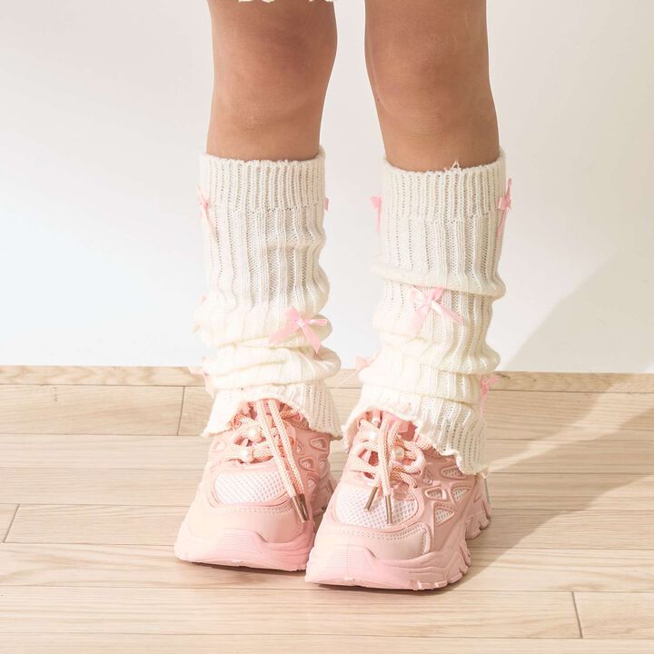 Chibi Loose Socks with Ribbon,Pink, medium image number 0