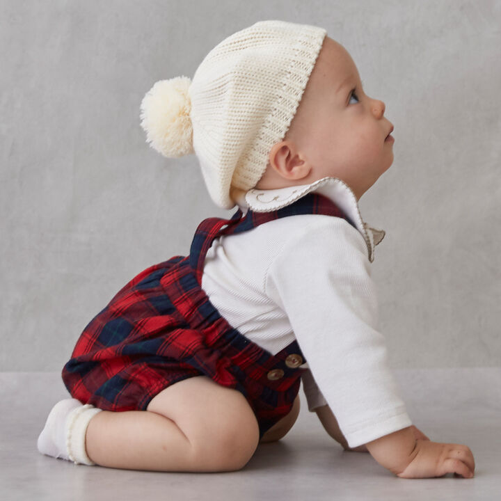 Collared Embroidery Overall Set,Ivory, medium image number 1