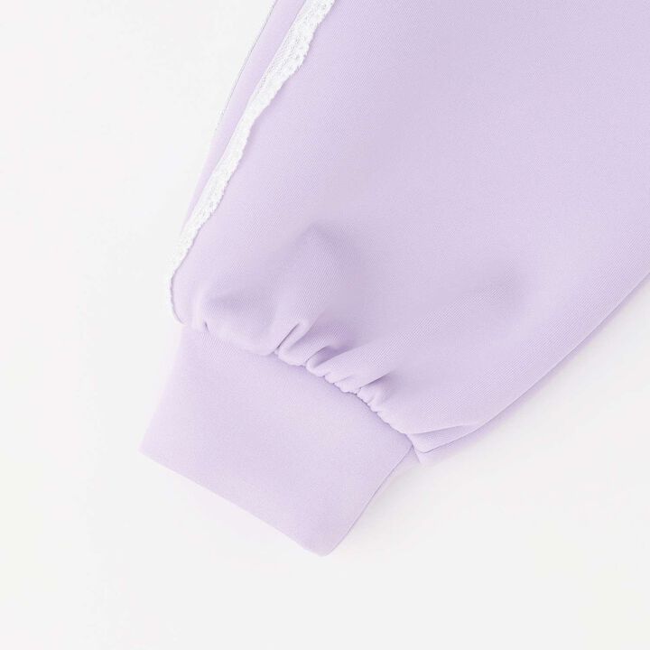 Lace Sleeve Line Zip Jersey,Pink, medium image number 4