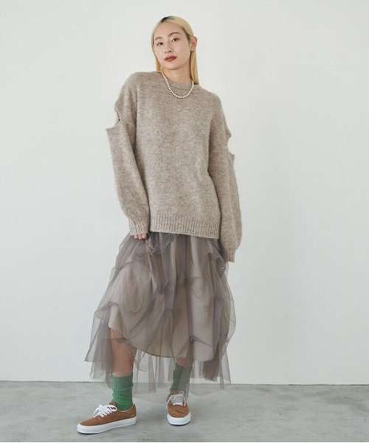 MIX Knit Pullover,Green, medium image number 9