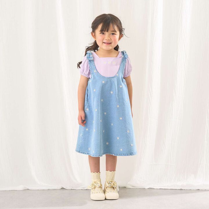 [Tomodeni] Assorted Embroidered All-Over Pattern Flare One-Piece Dress,Blue, medium image number 17