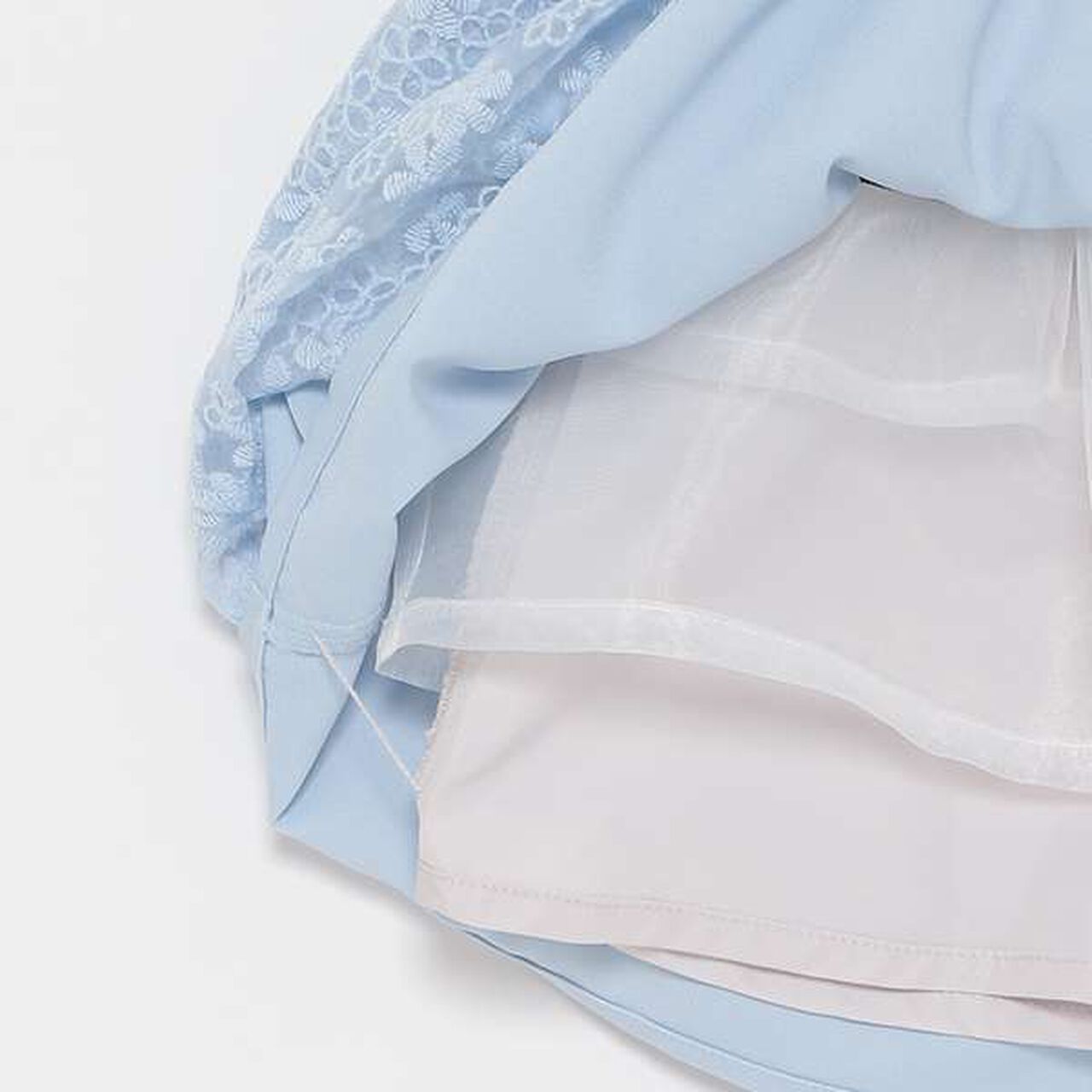 Kids Bolero Jacket + Lace Dress Set,Sax blue, large image number 5