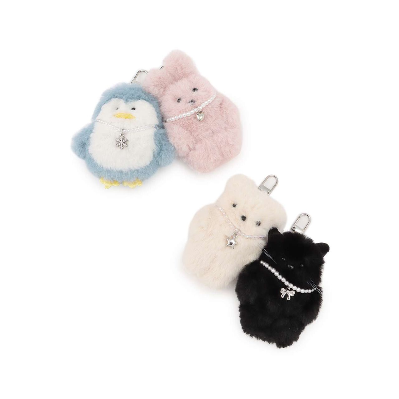 Fluffy Animal Fur Charm,Light blue, large image number 4