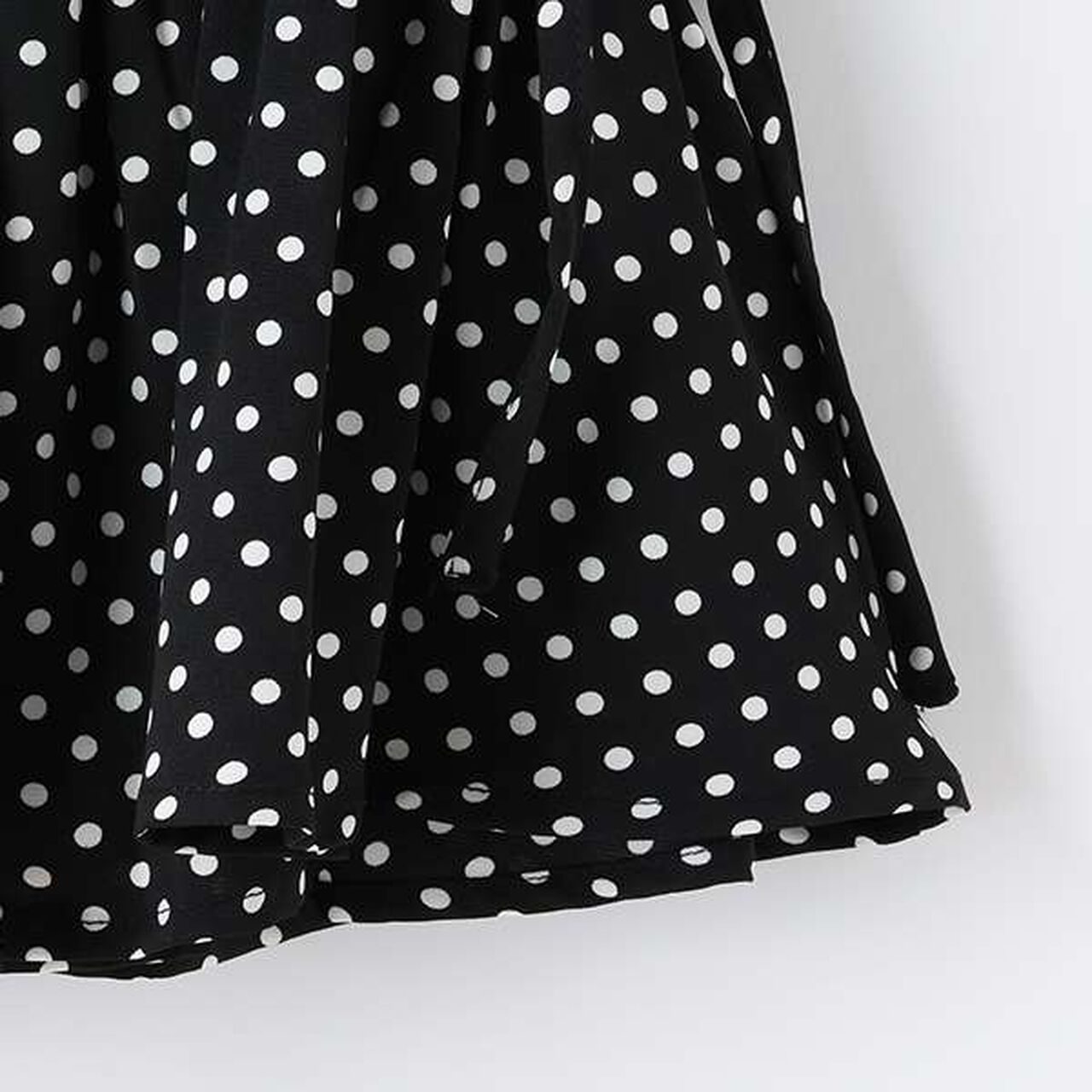 Polka Dot Tiered Skirt,Off white, large image number 5