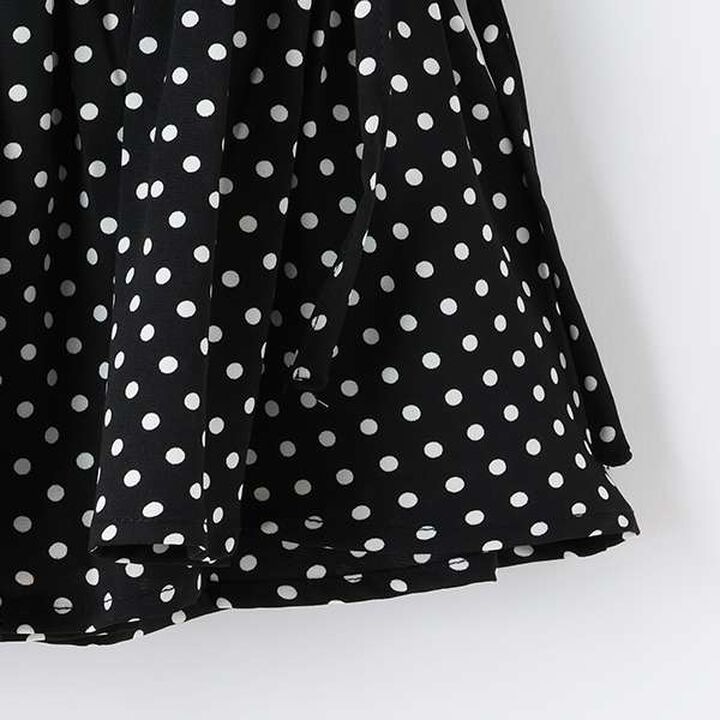 Polka Dot Tiered Skirt,Off white, medium image number 5