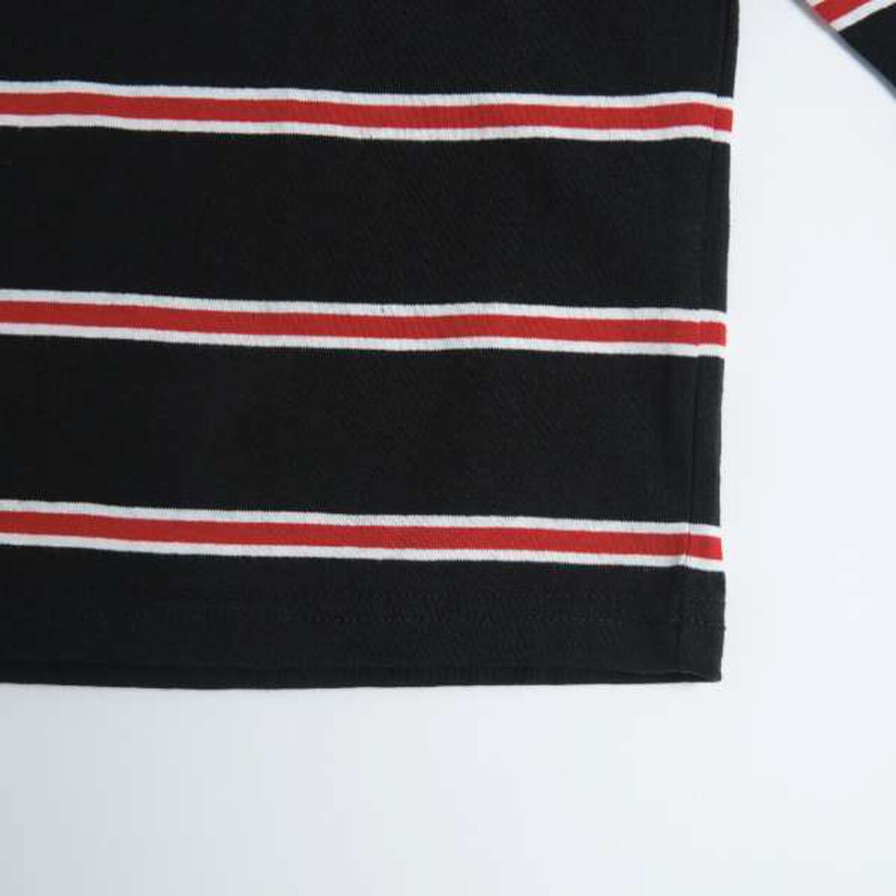 Multi Stripe Pattern Ribbed Sleeve Big Long T-Shirt,Beige, large image number 10