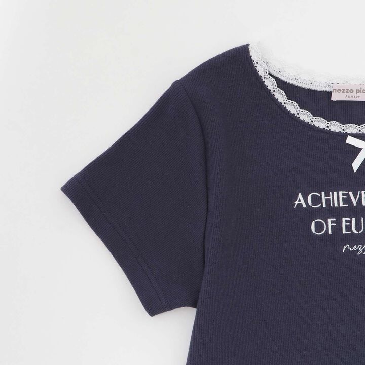 Shirt & Lace T-Shirt Set,Gray, medium image number 6