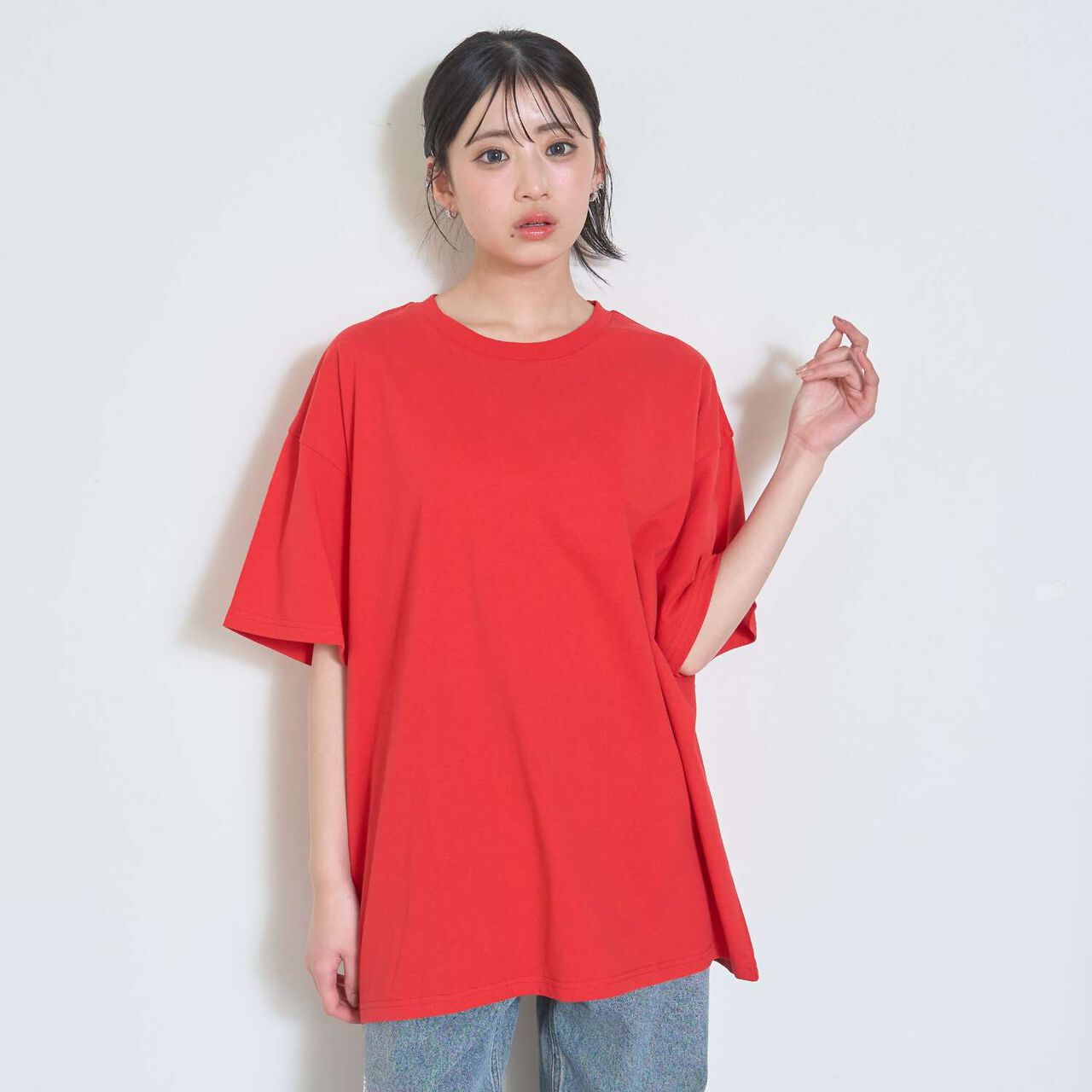 [LTXC / 100% Cotton / GOOD PRICE] Custom Decor Loose Half Sleeve T-Shirt,Black, large image number 14