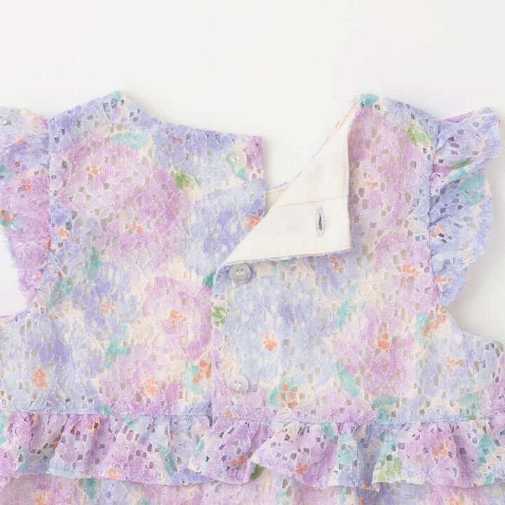 Floral Lace One-Piece Dress,Pink, medium image number 6