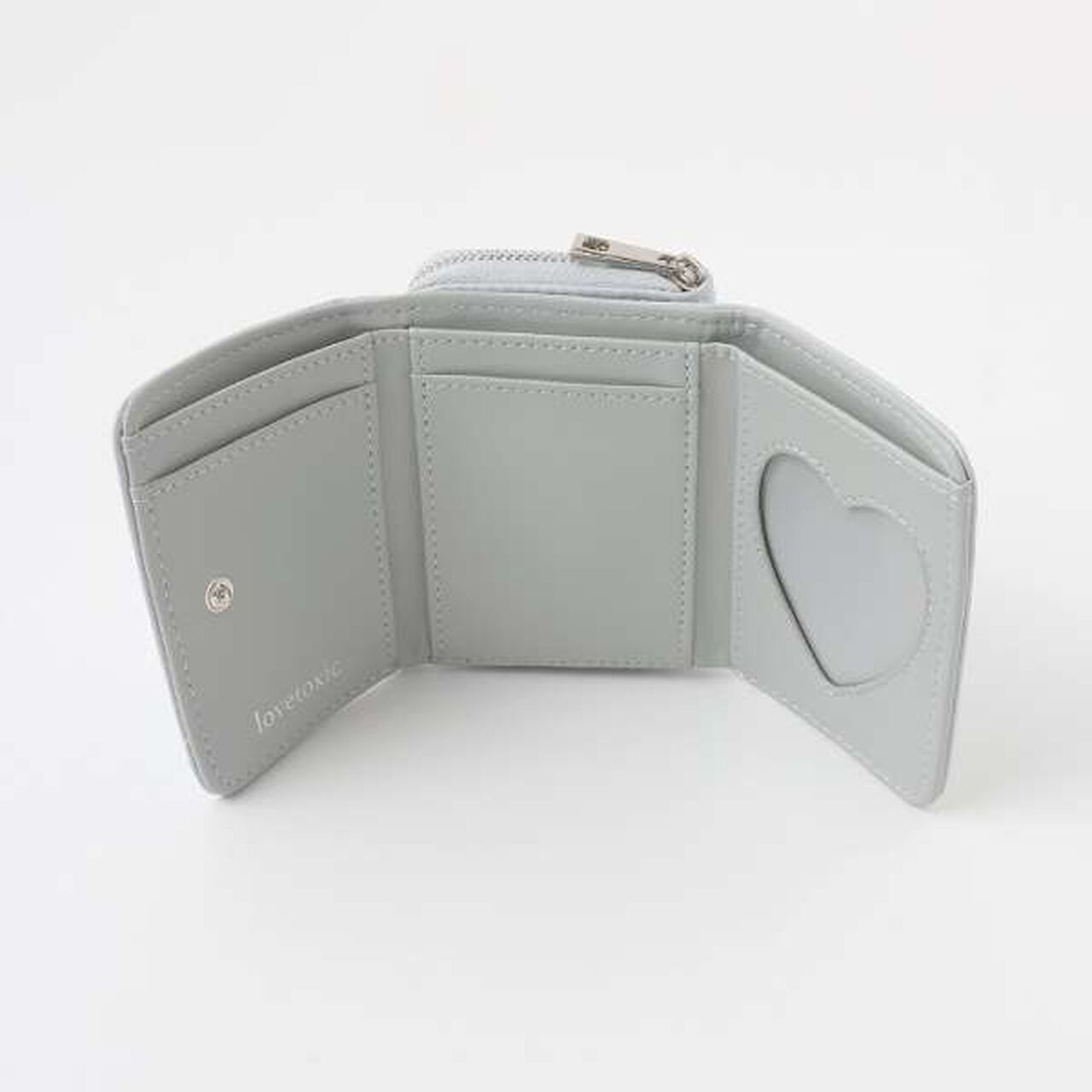 Heart Quilt Tri-Fold Wallet,Sax blue, large image number 7