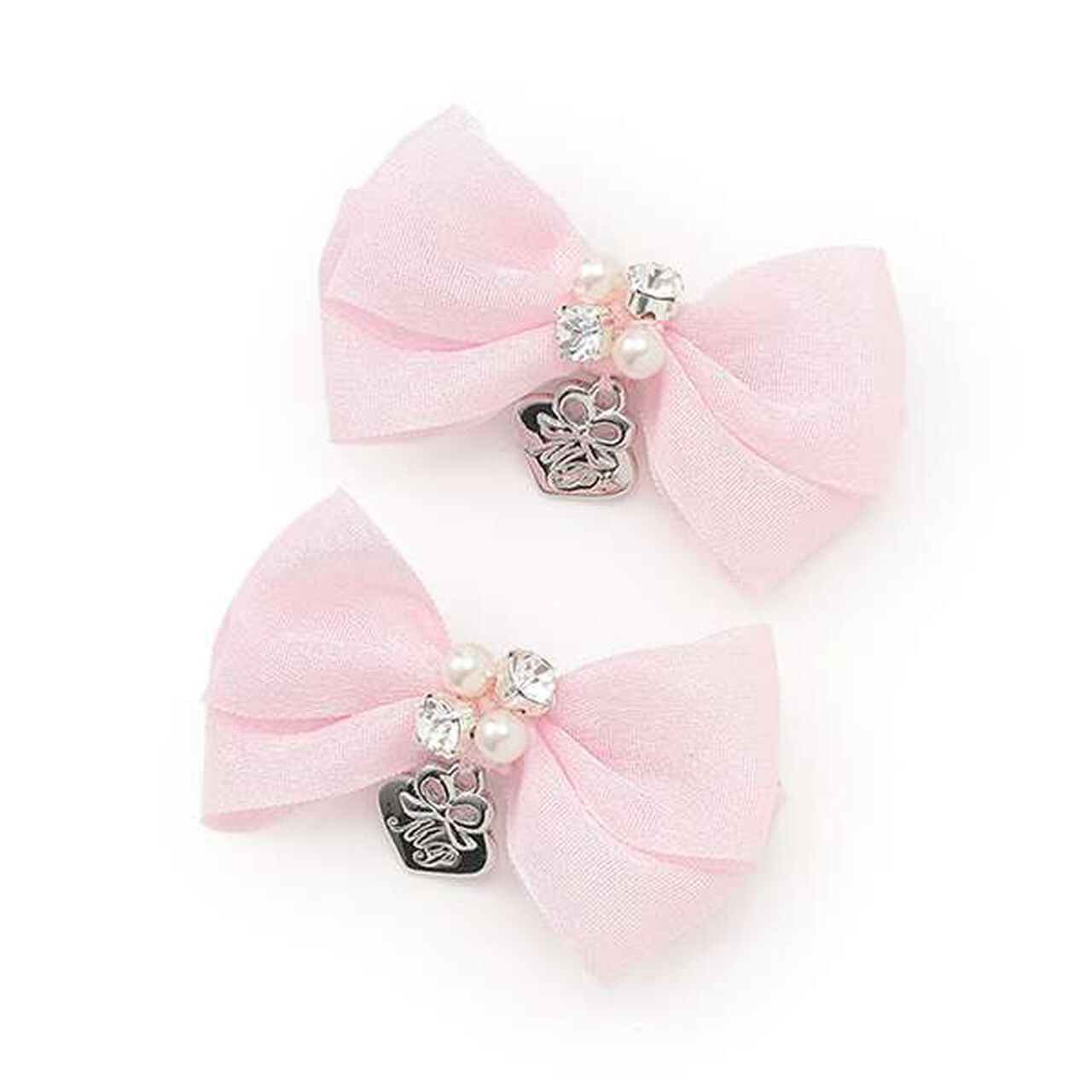 Mini Ribbon Hair Clip Set of 2,Lavender, large image number 5