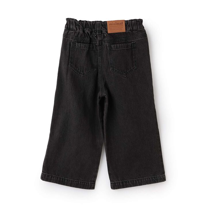 Denim Wide Pants,Black, medium image number 12