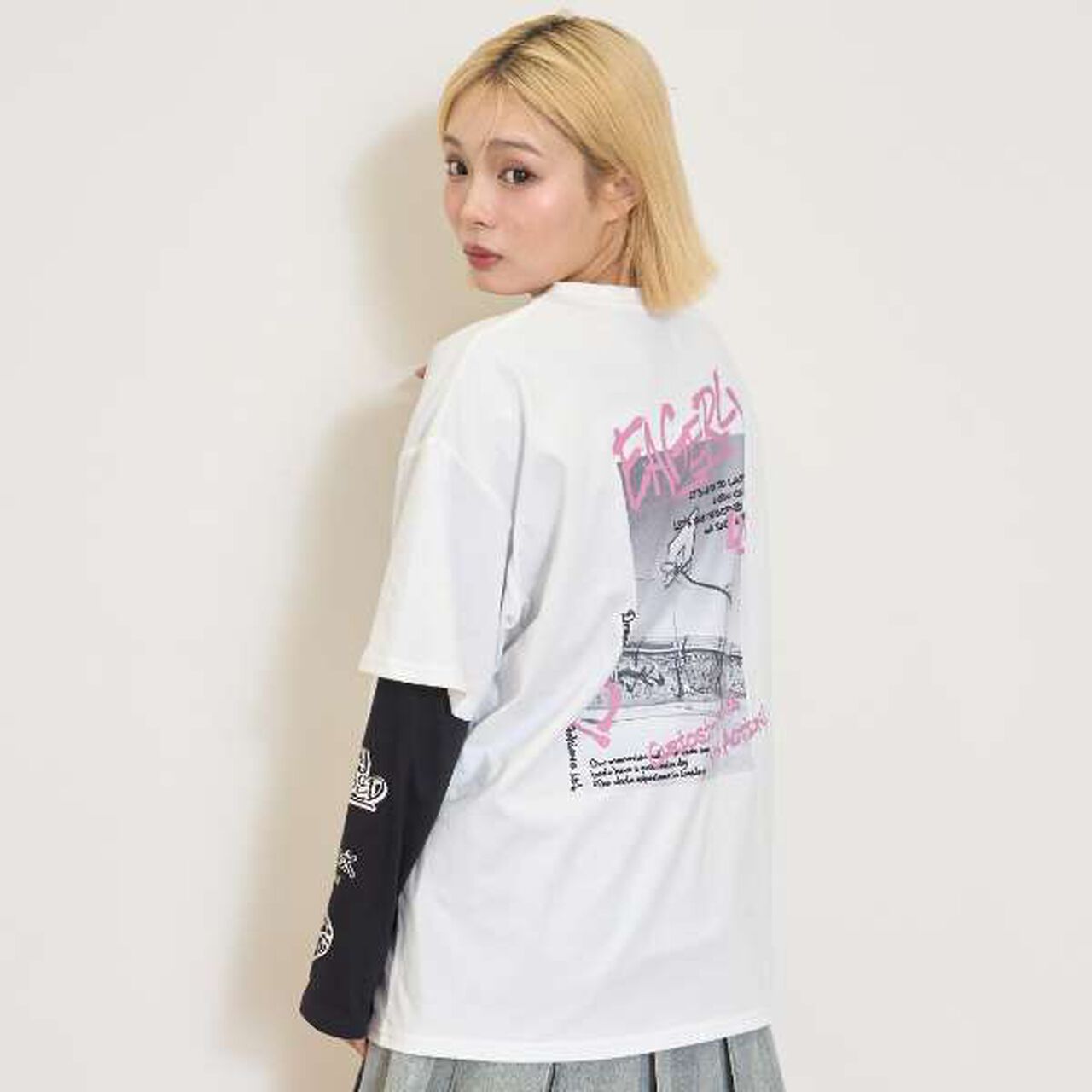 [LTXC/Quick-Dry] Loose T-Shirt Layered Set,Purple, large image number 1