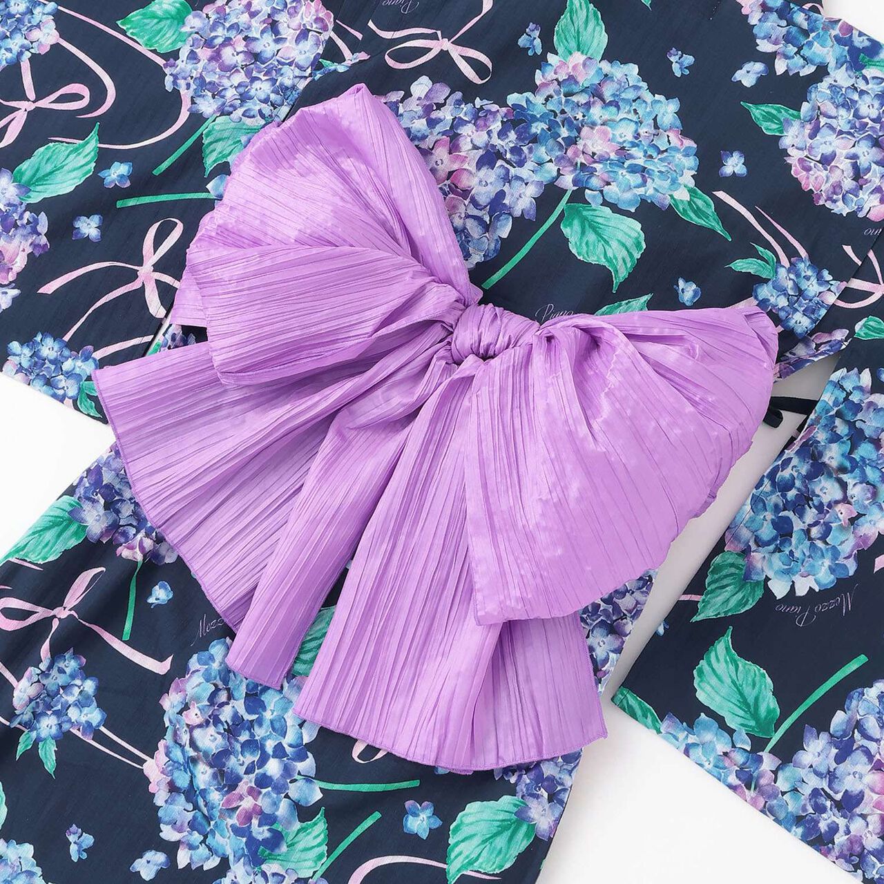 [Cool Touch] Hydrangea Pattern 2WAY Yukata,Navy, large image number 12