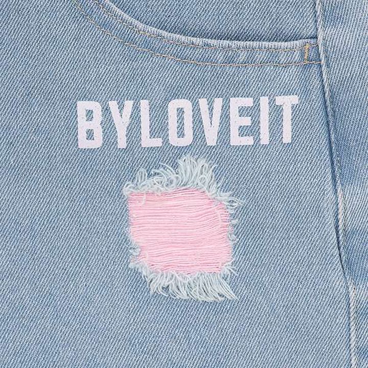 Damaged Shorts,Sax blue, medium image number 5