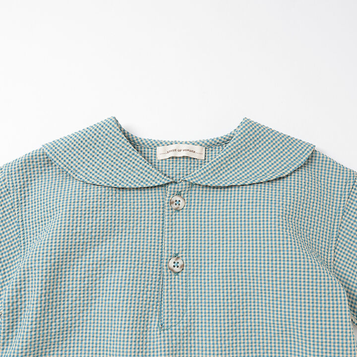 Soccer Gingham Sailor Shirt,Orange, medium image number 2