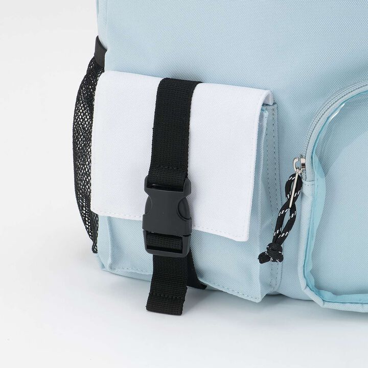 W Pocket Casual Backpack,Sax blue, medium image number 5