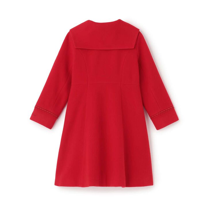 Ribbon Color Wool Coat,Sax blue, medium image number 1