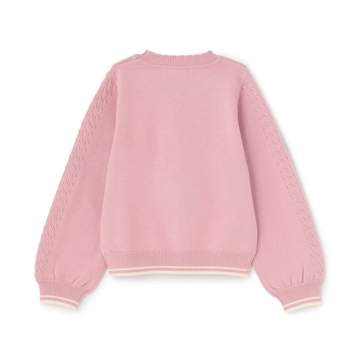 [Popular Item Restocked] [Not Available at Physical Stores] Teddy Bear Knit Pullover,Pink, large image number 1