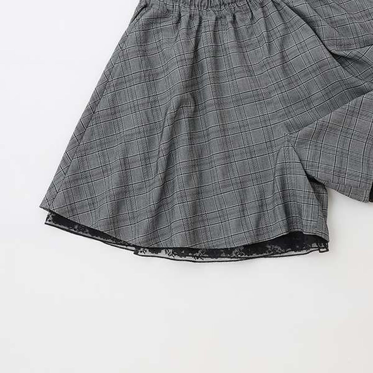 Lace Hem Culottes,Off white, large image number 6