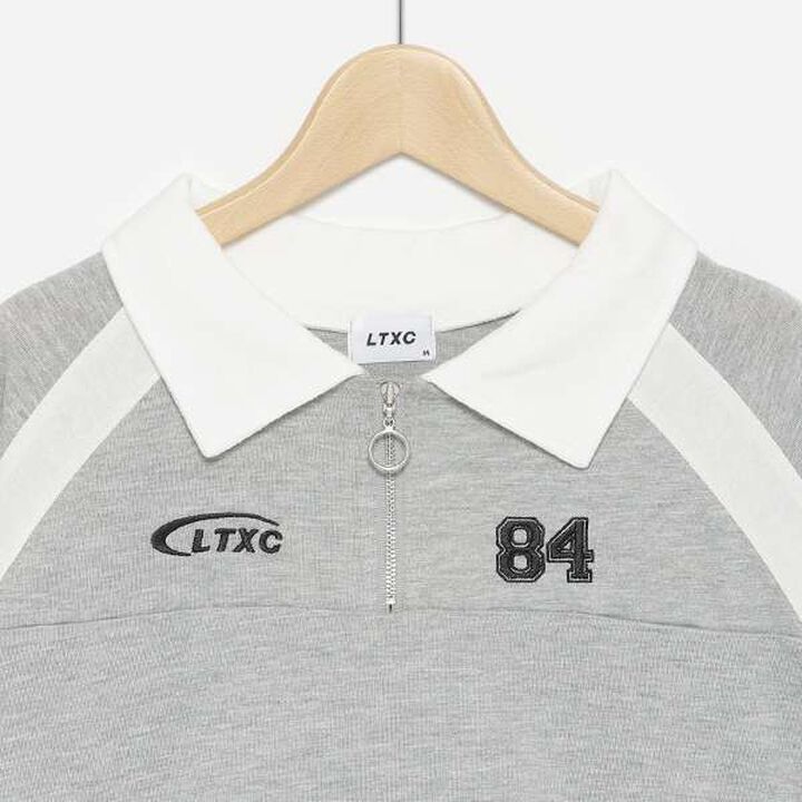LTXC - Half-Zip Long-Sleeve T-Shirt,Off white, medium image number 13