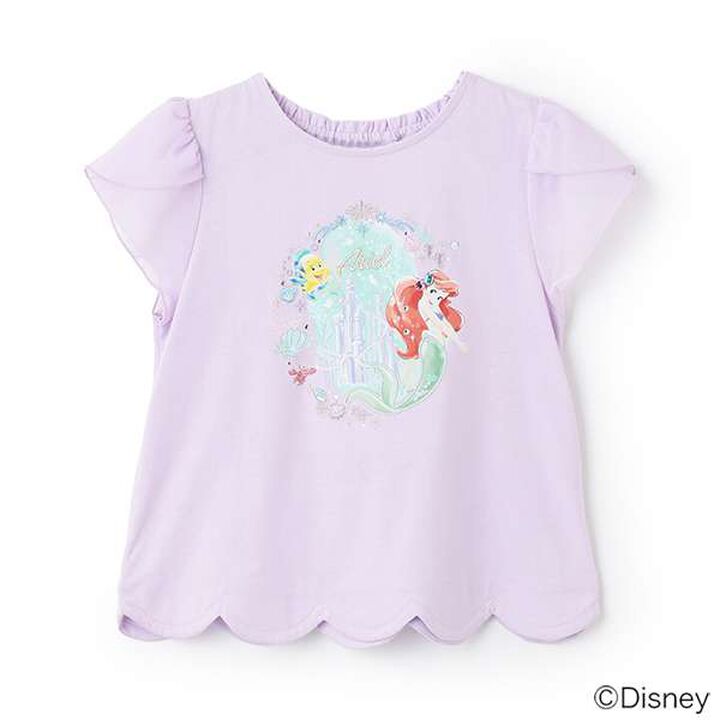 [Disney Ariel] Scalloped Hem T-Shirt,Mint, medium image number 9