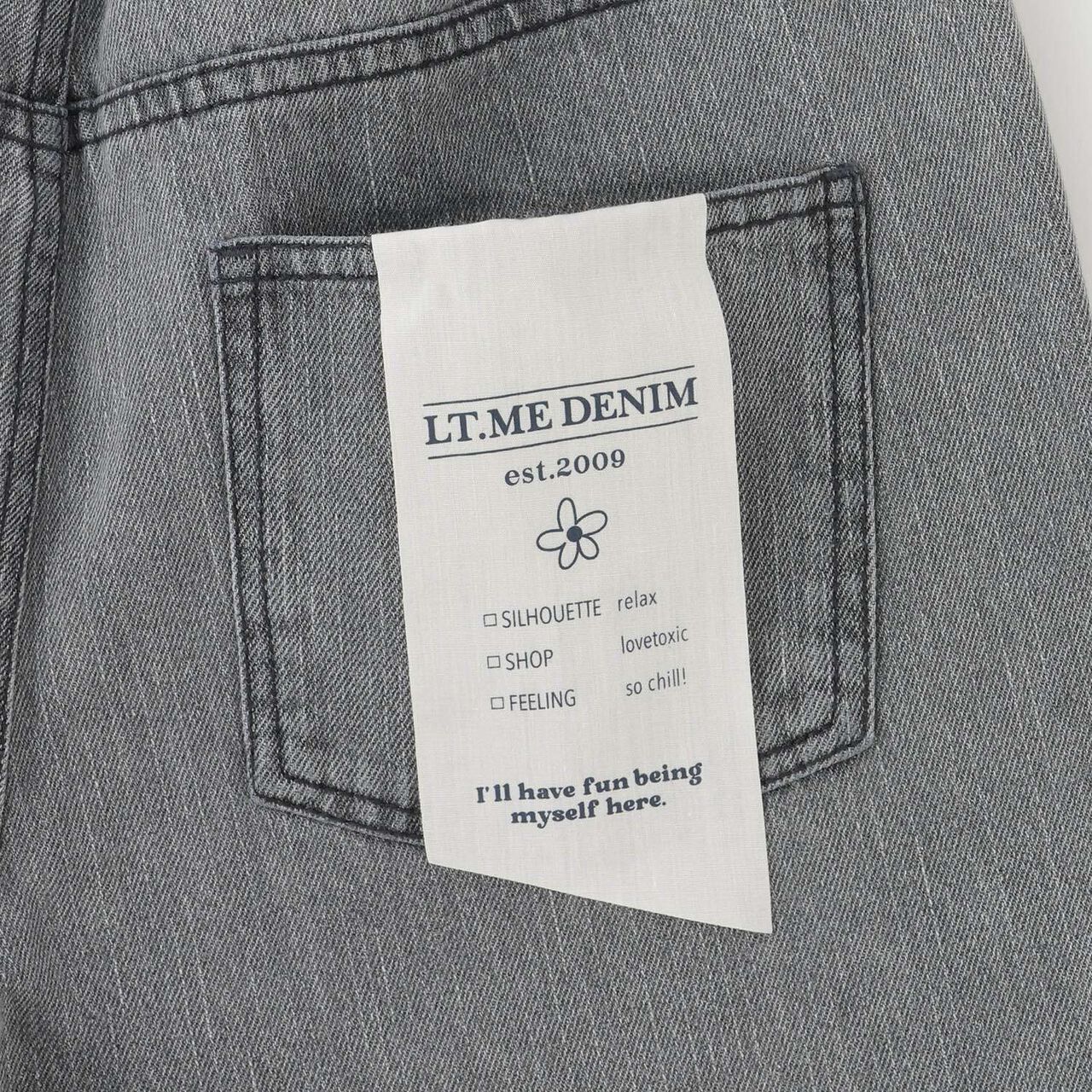 [LTXC] Denim Pants and Bustier Set,Black, large image number 14