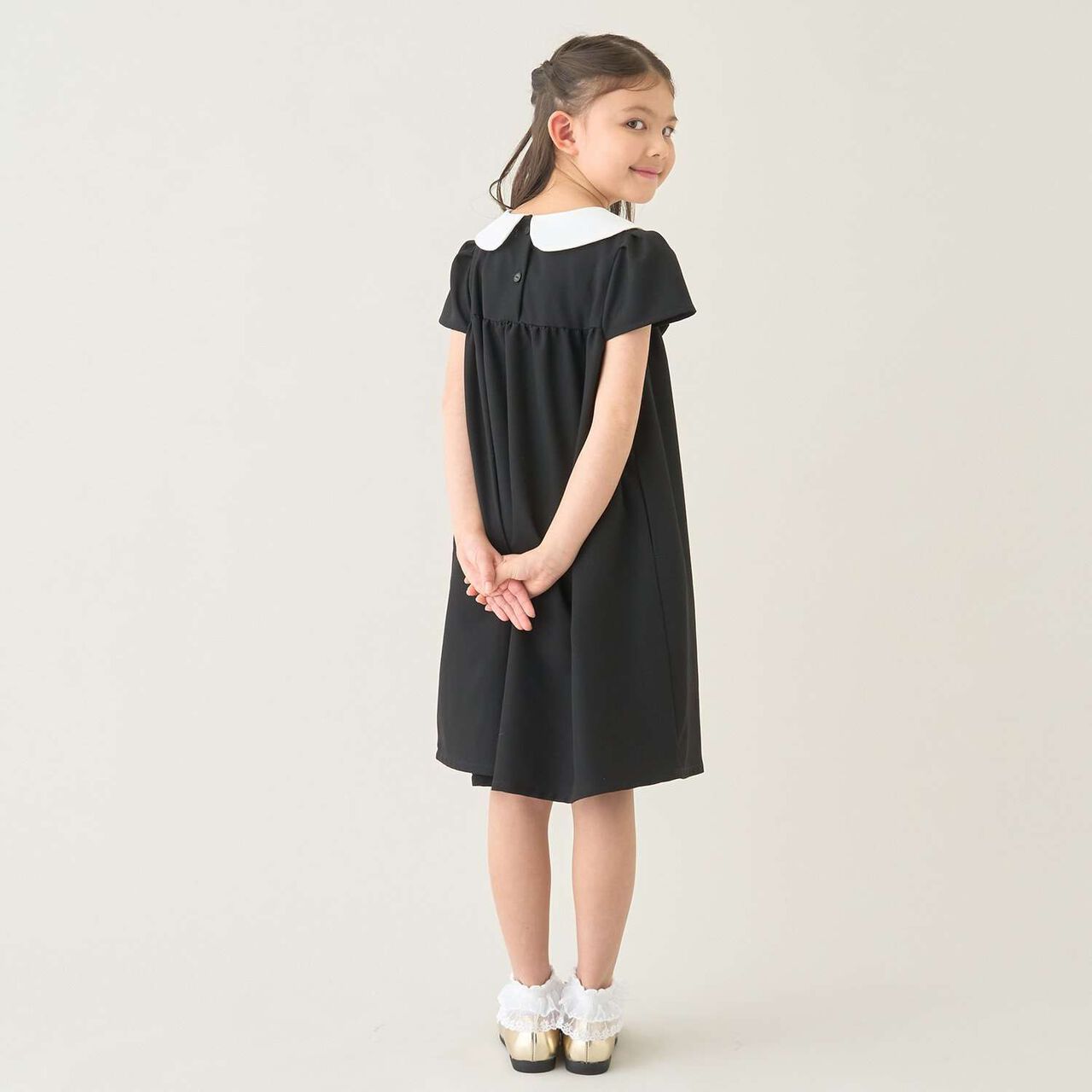[Occasion] [School-Ready] Round Collar One-Piece Dress,Black, large image number 22