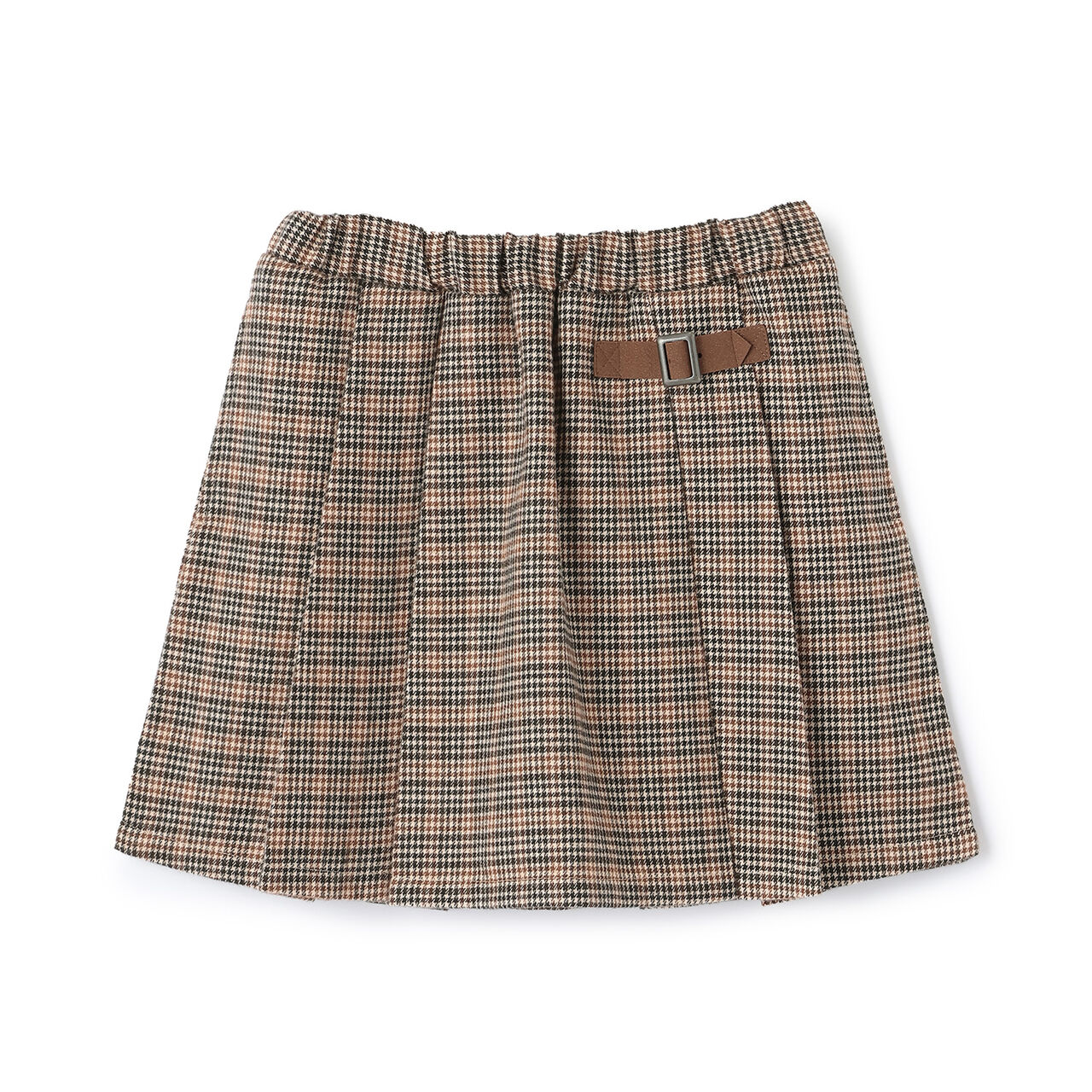 [Link] Checkered Skirt with Shorts (Junior Size),Brown, large image number 0