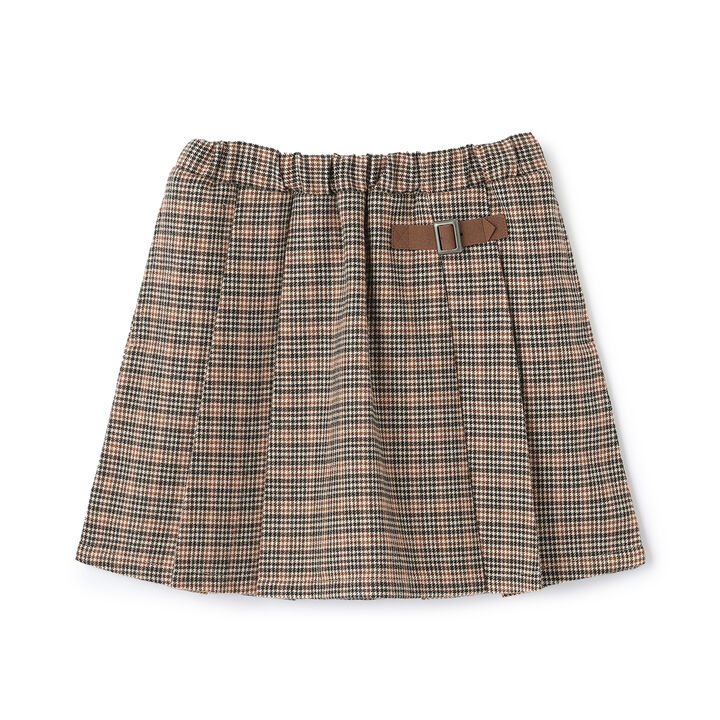 [Link] Checkered Skirt with Shorts (Junior Size),Brown, medium image number 0