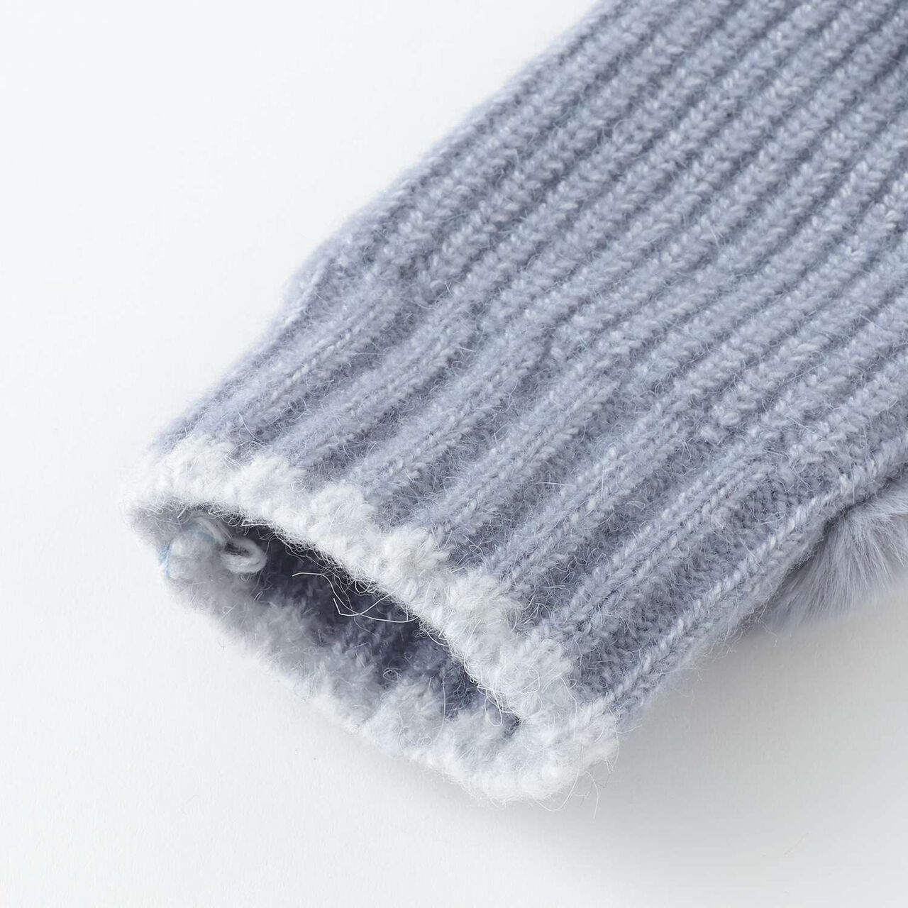Mittens with Fur,Blue gray, large image number 3