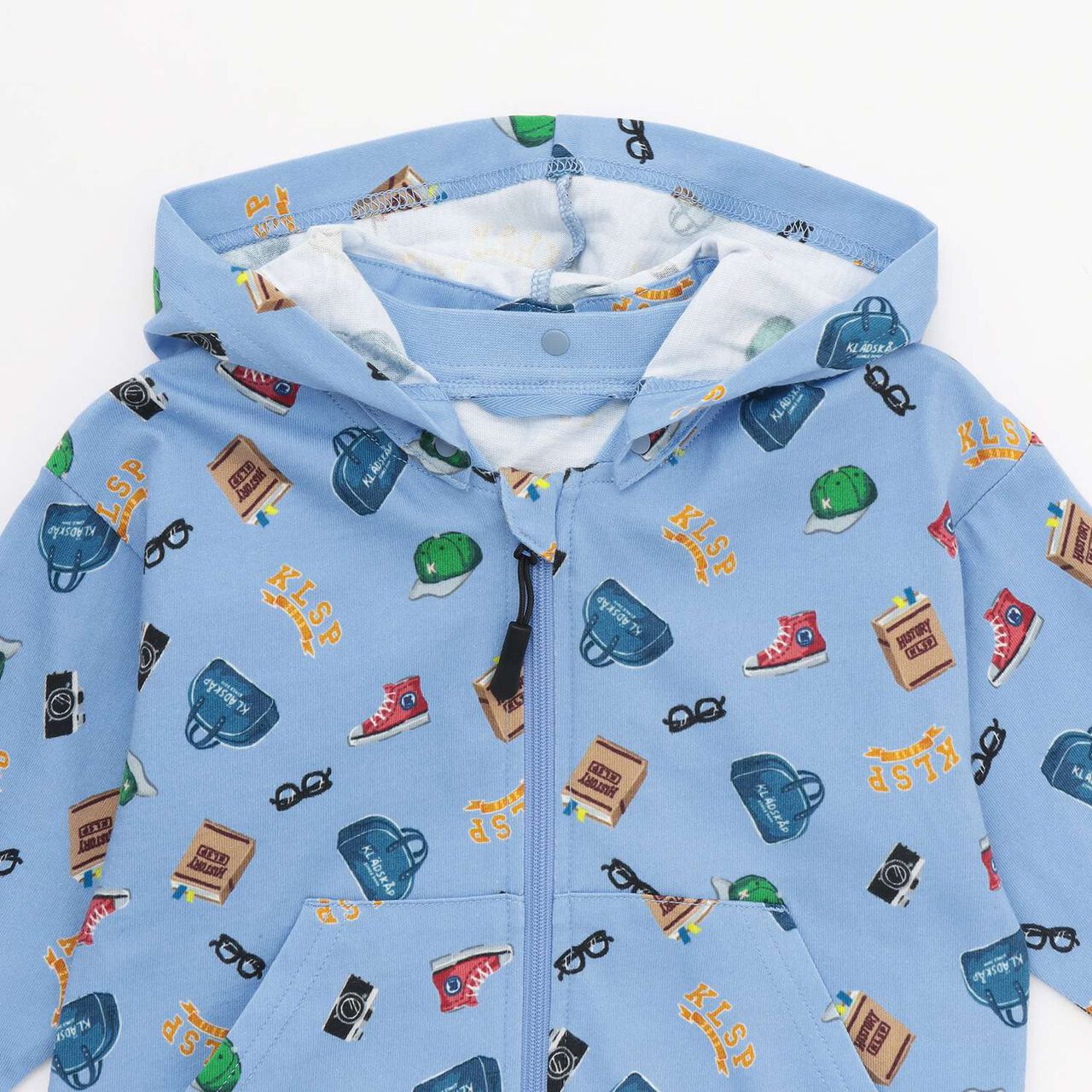 All-Over Pattern Hooded Removable Long-Sleeve Parka,Beige, large image number 2