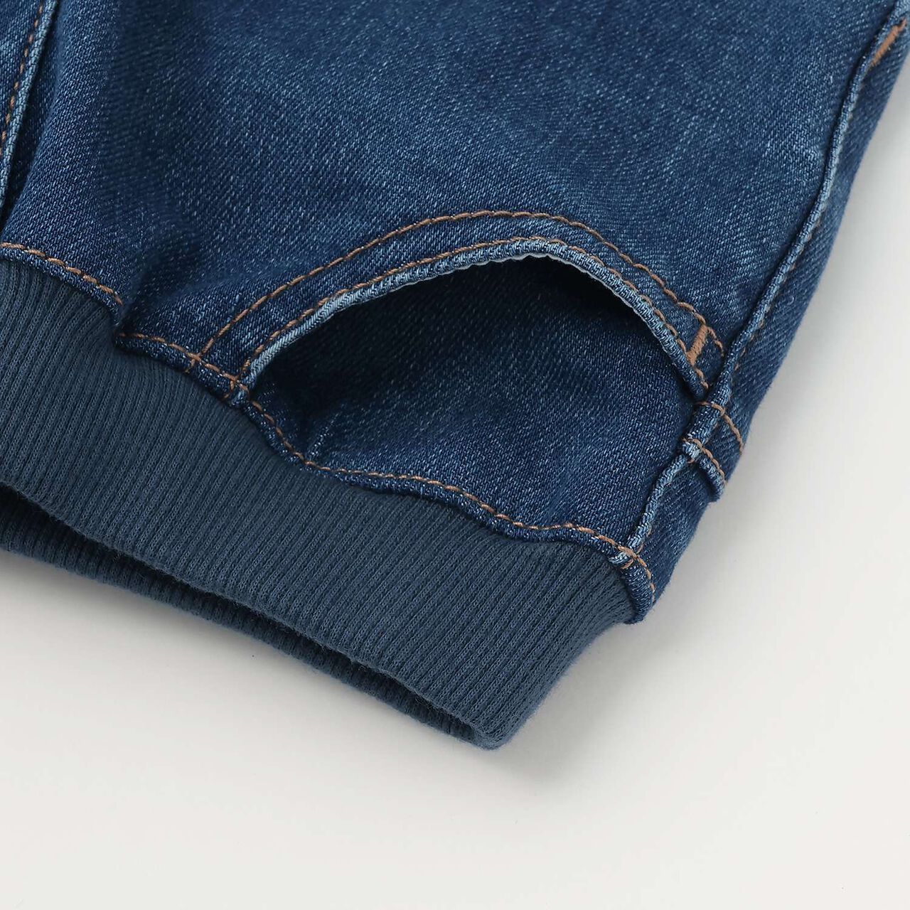 Link Denim Straight Pants,Navy, large image number 4