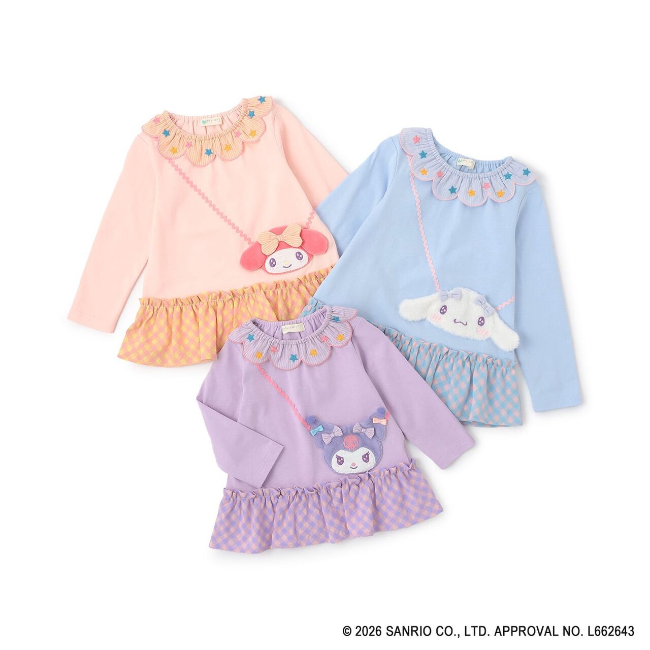 My Melody/Cinnamoroll/Kuromi Small Shoulder Bag Long-Sleeve T-Shirt,Blue, large image number 10