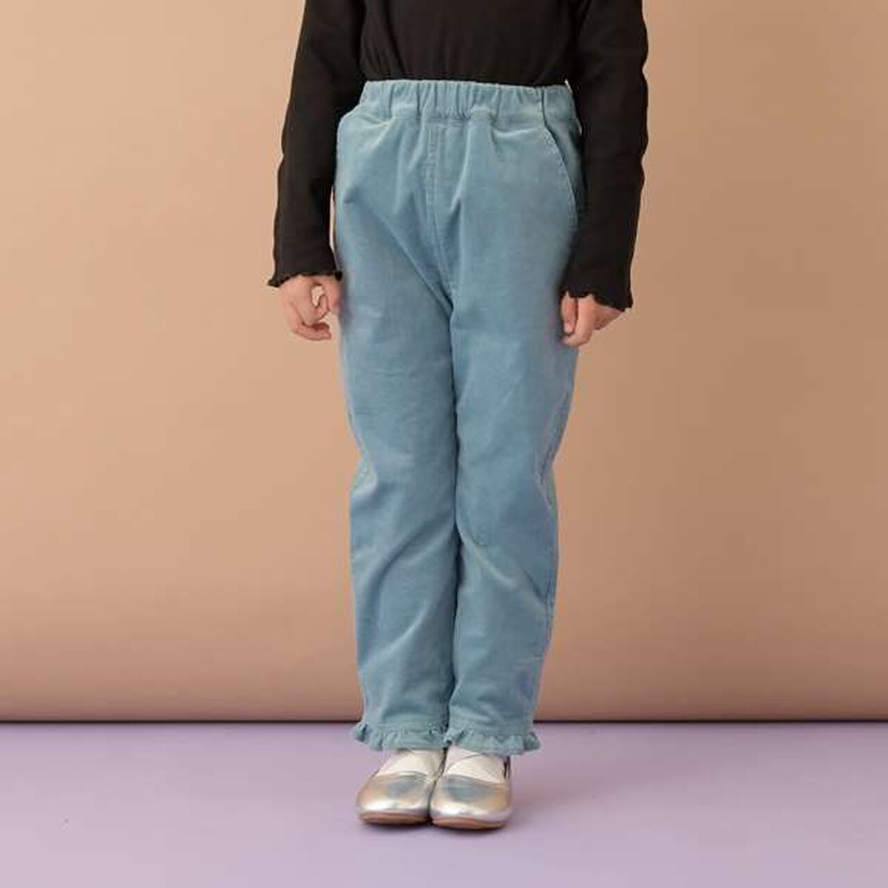 Heart Pocket Corduroy Pants,Charcoal gray, large image number 22