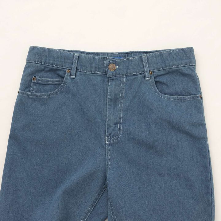 Wool Lined Stretch Denim Slim Pants,Light blue, medium image number 2