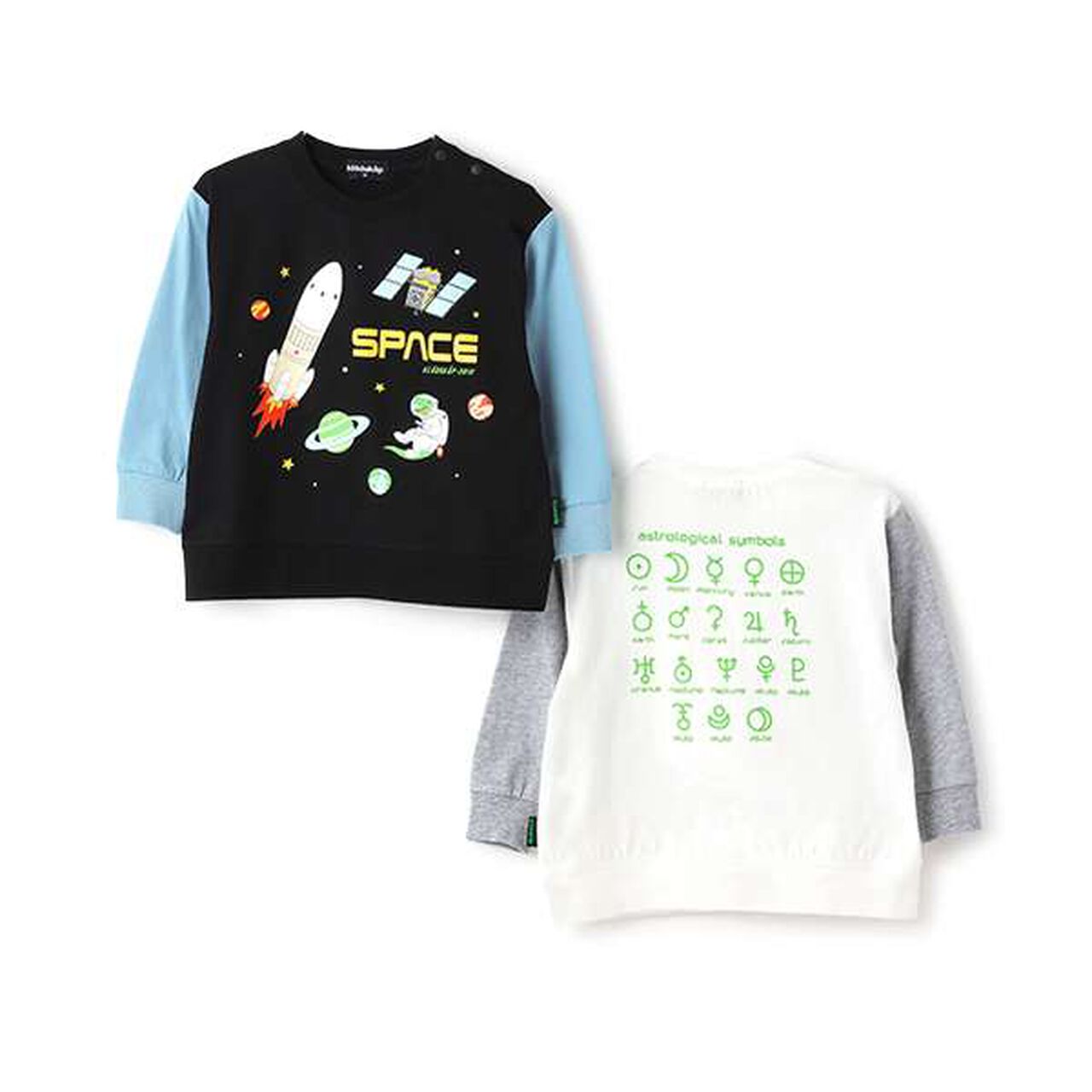 Long-Sleeve T-Shirt with Sleeve Contrast [JAXA LABEL],Off white, large image number 10