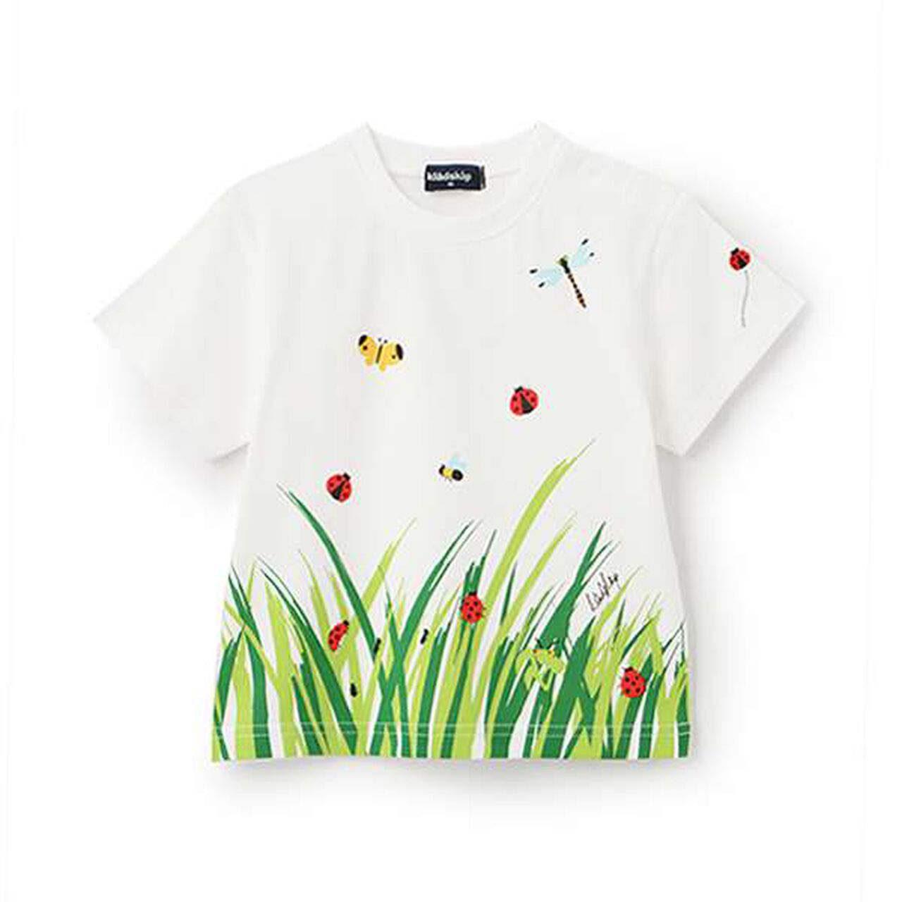 Insect Print Short Sleeve T-Shirt,Off white, large image number 0