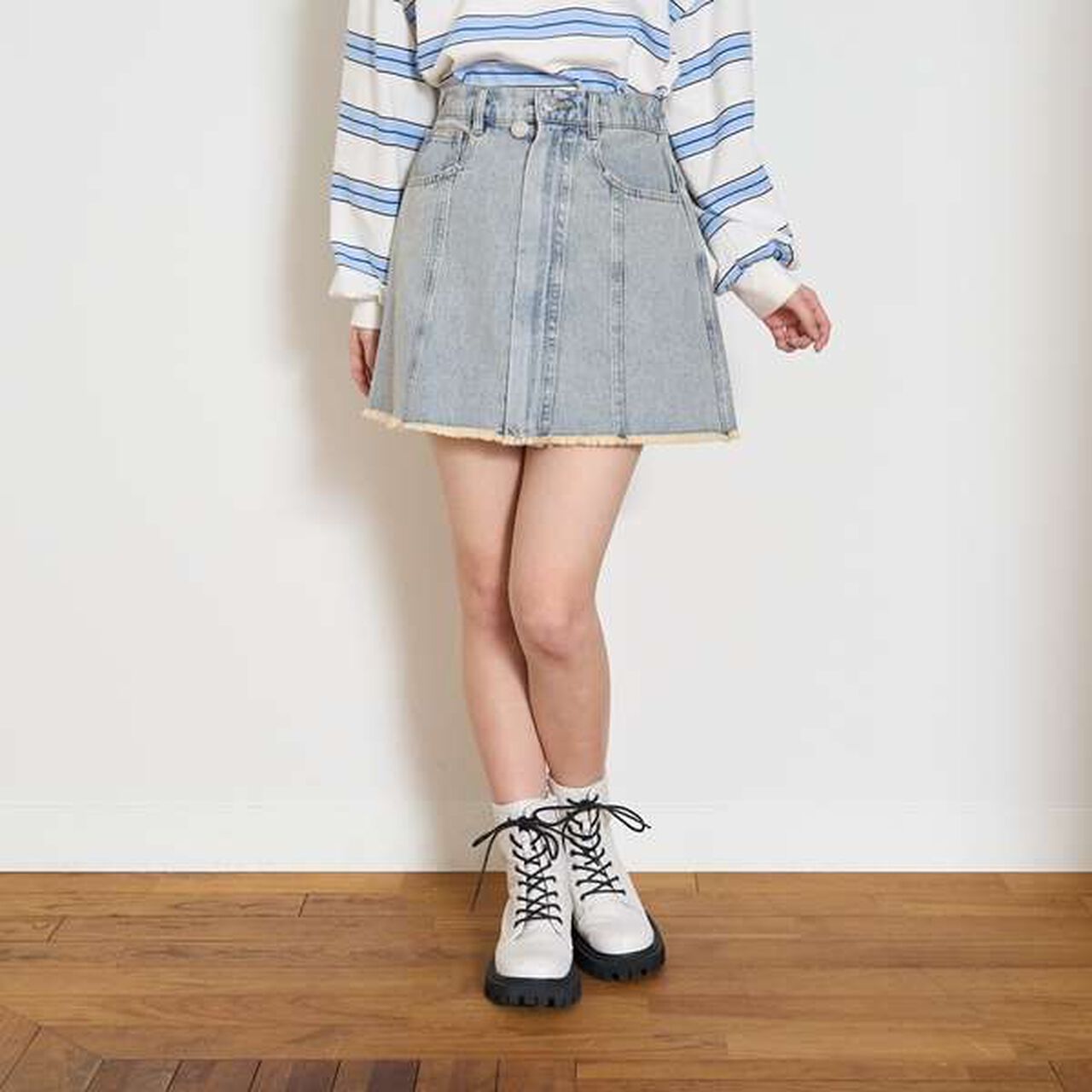 [LTXC] 2 WAY Wrap Skirt,Blue, large image number 1