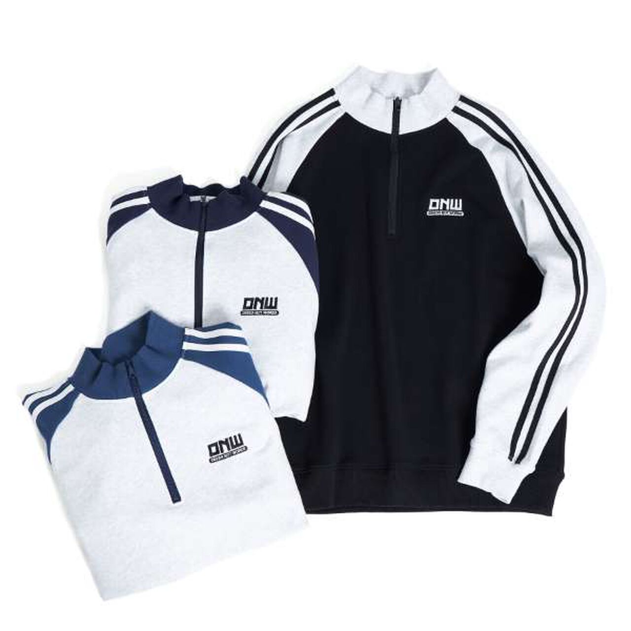 Anti-Pill Durable Raglan Half-Zip Pullover,Black, large image number 2