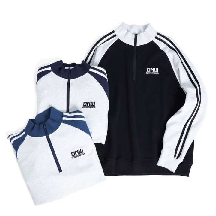 Anti-Pill Durable Raglan Half-Zip Pullover,Black, medium image number 2