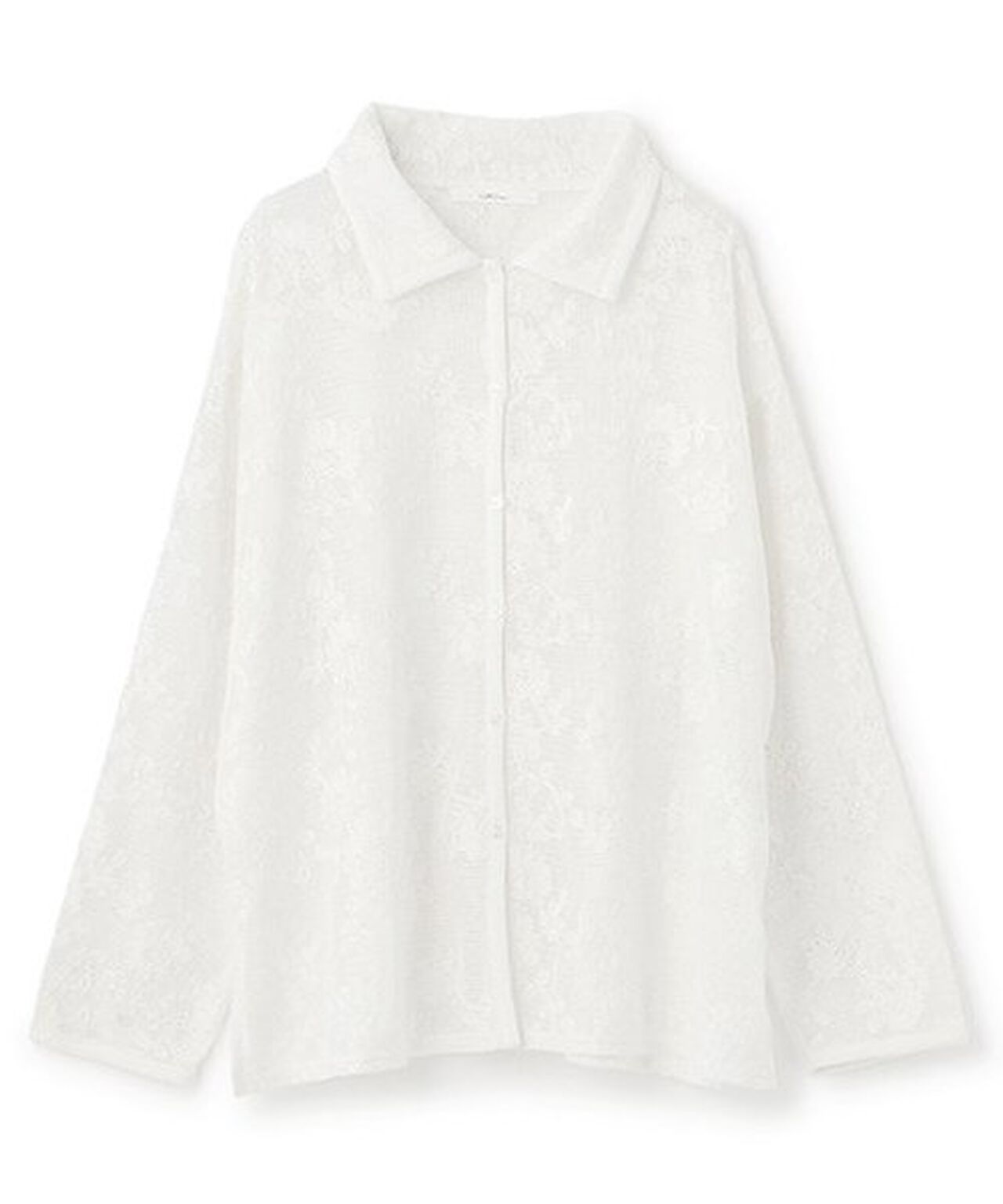 Lace Shirt Jacket,Black, large image number 4