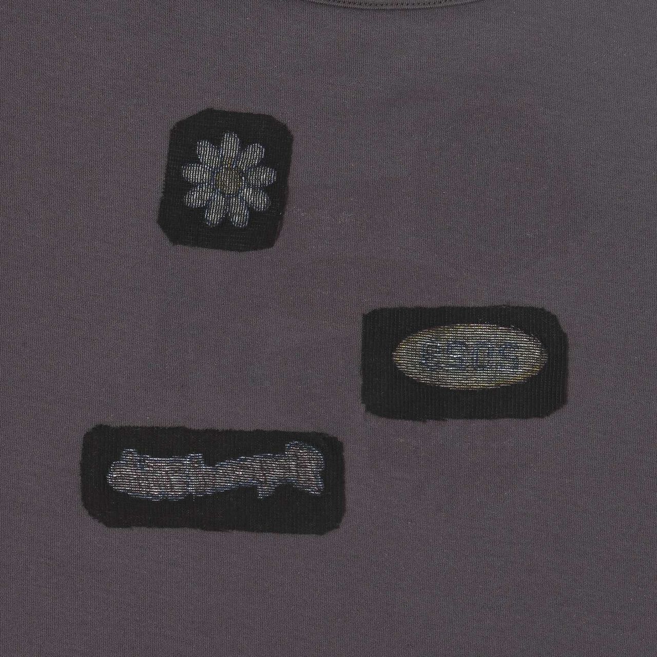 Loose Short Sleeve T-Shirt with Back Patch,Charcoal gray, large image number 23