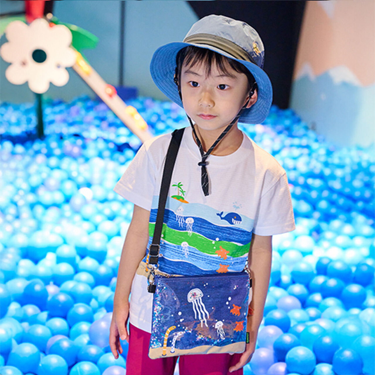 Sea Creature Small Shoulder Bag,Navy, large image number 11