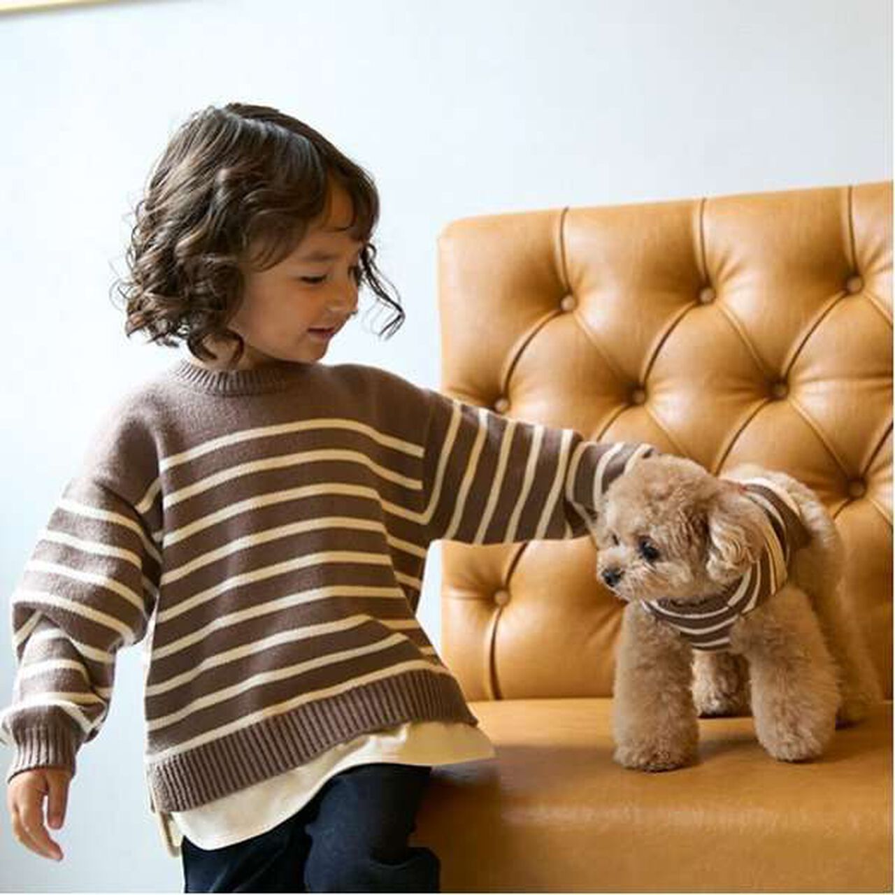 Washable Striped Knit,Light green, large image number 18