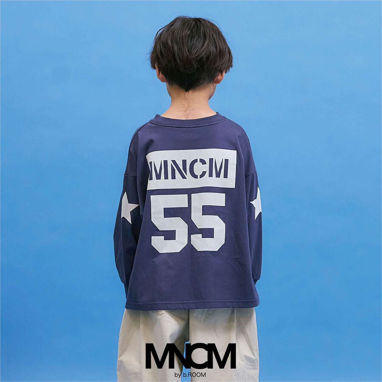 Anti-Stain Quick-Dry Back Print T-Shirt [MNCM],Navy, large image number 0