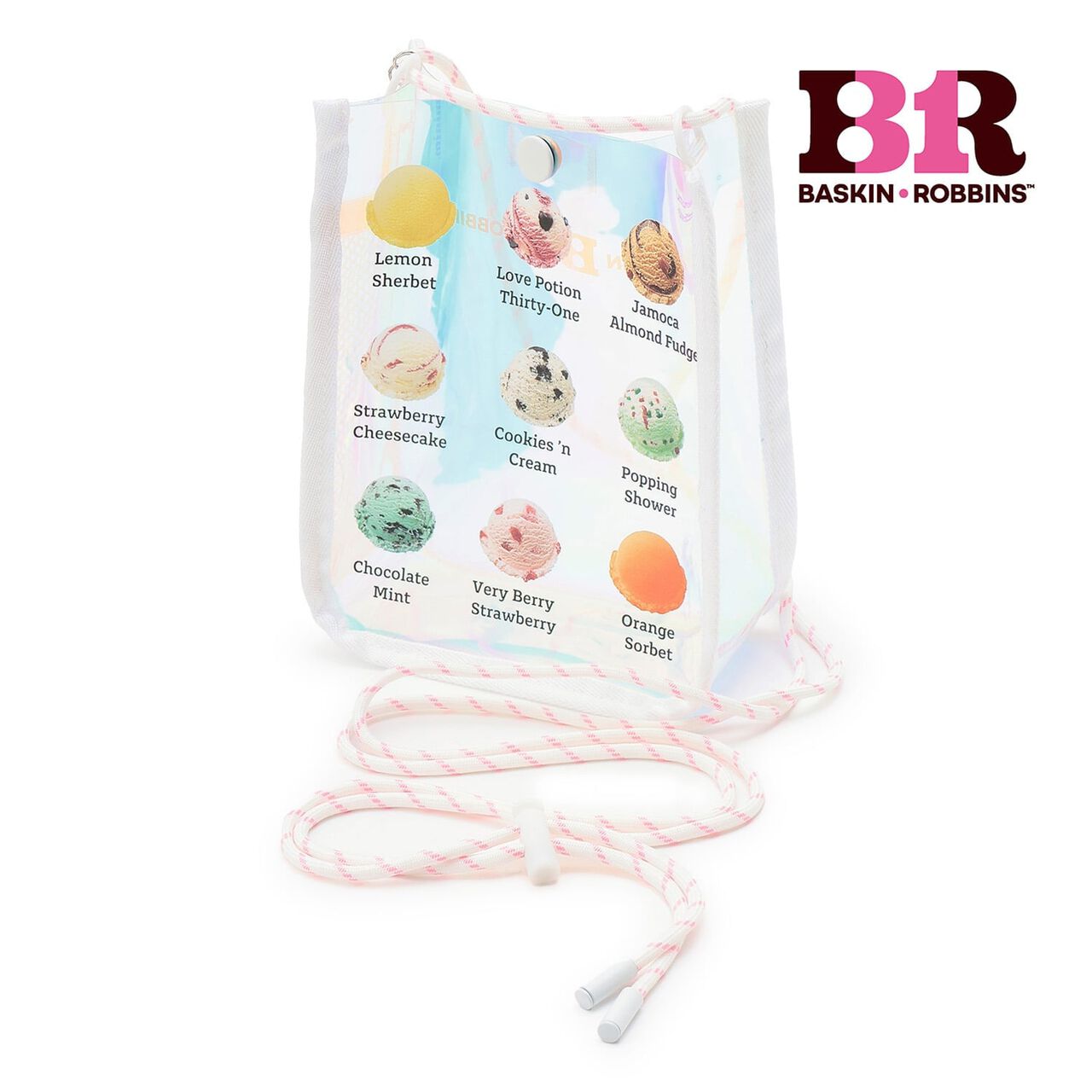 [31 Ice Cream] Aurora Clear Small Shoulder Bag,Pearl white, large image number 4